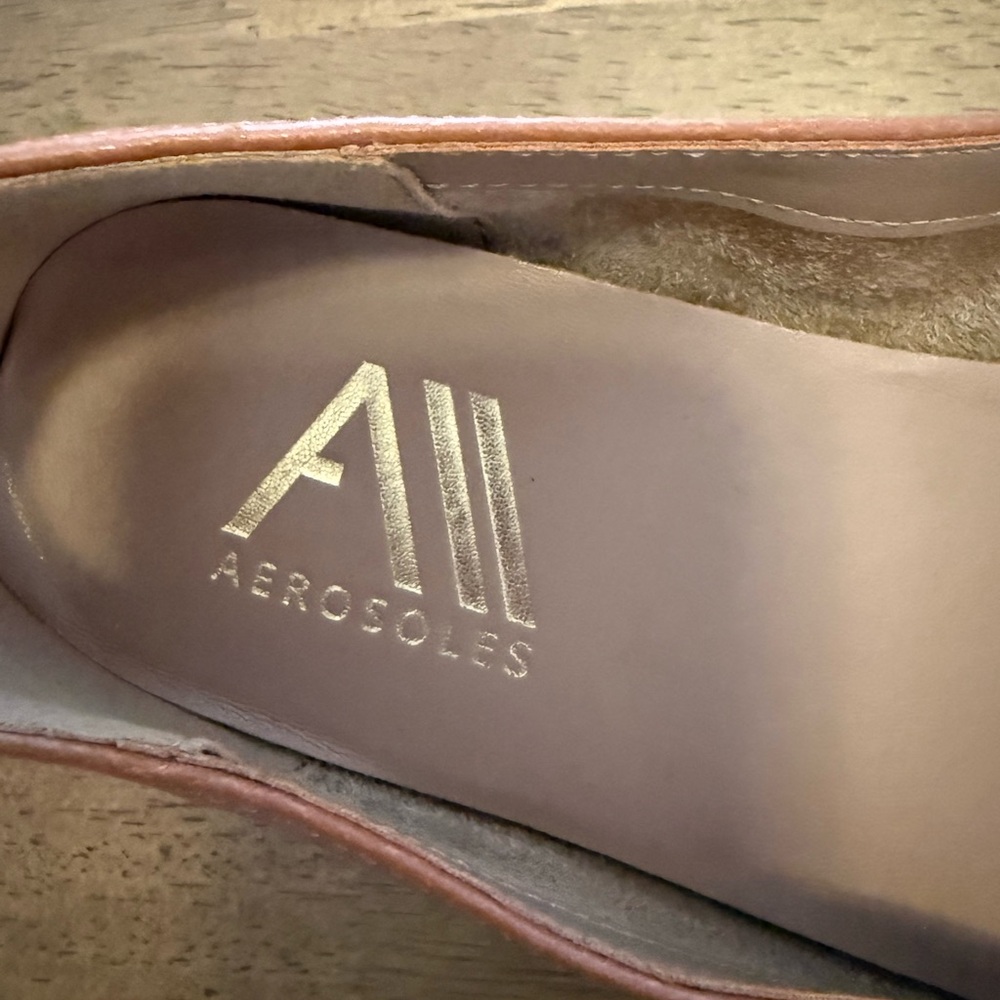 Aerosoles Quilted Ballet Flats Cognac Brown Women’s 9.5 Comfort Shoes NWT - Picture 3 of 10